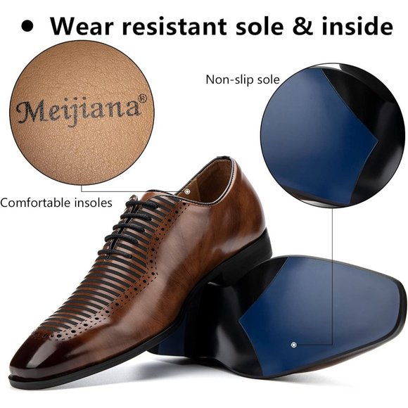 Men\'s Oxfords Luxury Business Casual Shoes Men\'s Lace-up Fashion Shoes